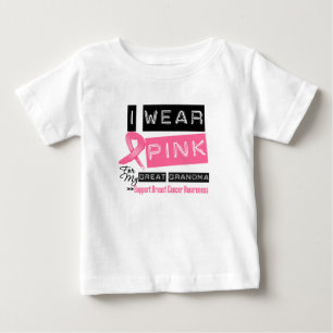I Wear Pink For My Great Grandma Breast Cancer Baby T-Shirt