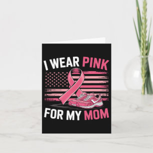 I Wear Pink For My Mom Sneakers Usa Flag Kids Mens Card