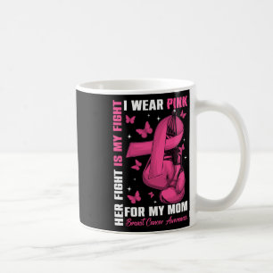 I Wear Pink For My Mum Breast Cancer Awareness Box Coffee Mug