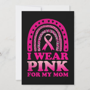 I Wear Pink For My Mum Breast Cancer Awareness Invitation