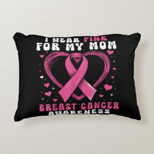 I Wear Pink For My Mum Breast Cancer Awareness Sup Decorative Cushion
