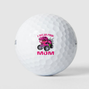 I Wear Pink For My Mum Breast Cancer Monster Truck Golf Balls