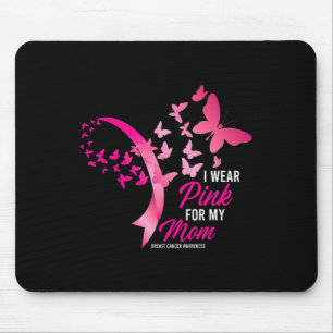 I Wear Pink For My Mum Cute Breast Cancer Awarenes Mouse Mat