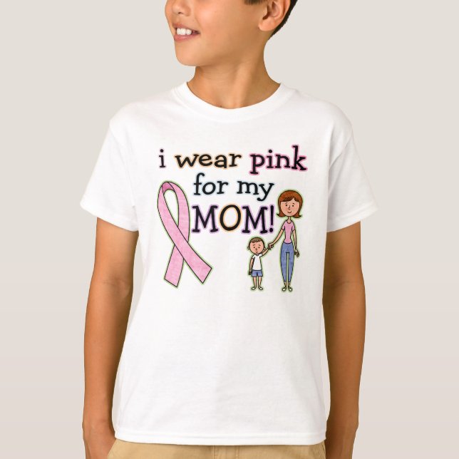 I Wear Pink for My Mum Kids Boys T-Shirt (Front)