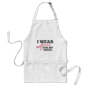 I WEAR PINK FOR MY NIECE Breast Cancer Awareness Standard Apron