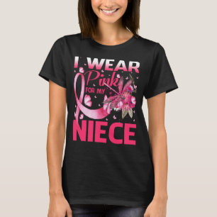 I Wear Pink For My Niece Breast Cancer Dragonfly T-Shirt