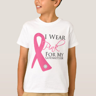I Wear Pink Godmother Breast Cancer T-Shirt