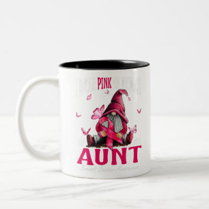 I Wear Pink In Memory Of My Aunt Breast Cancer Two-Tone Coffee Mug