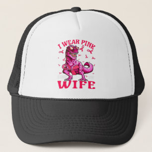 I Wear Pink In Memory Of My Wife Breast Cancer Trucker Hat
