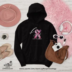I Wear Pink in October Breast Cancer Awareness Hoodie