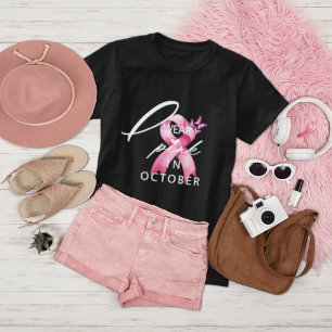 I Wear Pink in October Breast Cancer Awareness T-Shirt