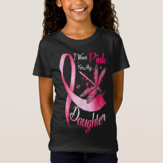 I wear pink my daughter dragonfly breast cancer T-Shirt