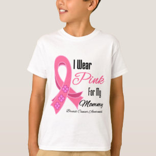 I Wear Pink Ribbon Breast Cancer Mummy T-Shirt