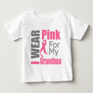 I Wear Pink Ribbon For My Grandma BREAST CANCER Baby T-Shirt