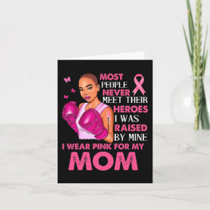 I Wear Pinks For My Mum Breast Cancer Awareness Su Card