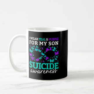 I Wear Purple And Teal For My Son Prevention 2025 Coffee Mug