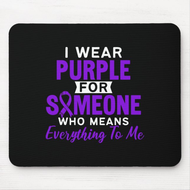 I Wear Purple Epilepsy Epilepsia Epileptic Seizure Mouse Mat (Front)