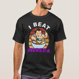 I Wear Purple For Anorexia Awareness I Beat It Sum T-Shirt