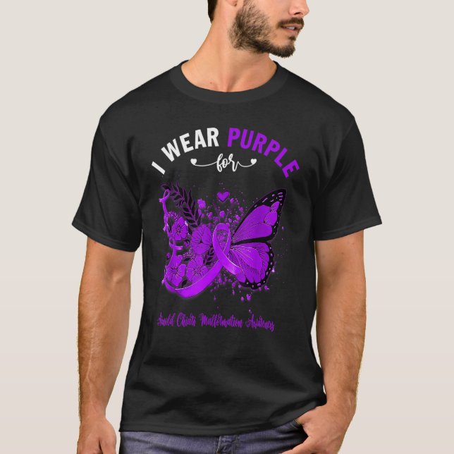 I Wear Purple For Arnold Chiari Malformation Aware T-Shirt (Front)