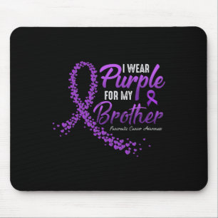I Wear Purple For BROTHER Pancreatic Cancer Awaren Mouse Mat