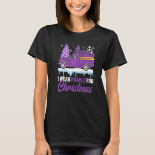 I Wear Purple For Christmas Epilepsy Awareness Day T-Shirt