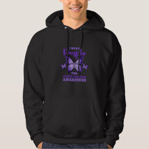 I Wear Purple For Cystic Fibrosis Awareness Hoodie