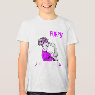 I Wear Purple For Dementia Heimers Awareness _1  Tri-Blend Shirt