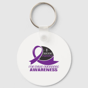 I Wear Purple For Drug Overdose Awareness Tee1 Key Ring