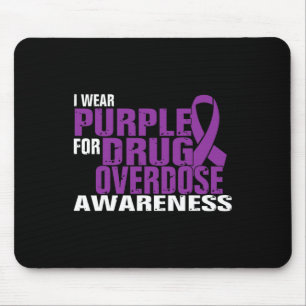 I Wear Purple For Drug Overdose Awareness Tee2 Mouse Mat