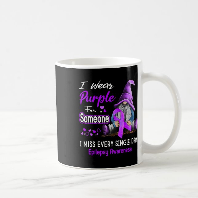 I Wear Purple For Epilepsy Awareness  Coffee Mug (Right)