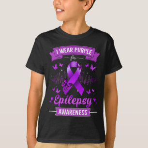 I wear Purple for Epilepsy Awareness Ribbon Butter T-Shirt