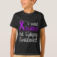 I Wear Purple For Epilepsy Awareness Ribbon