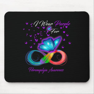 I Wear Purple For Fibromyalgia Awareness 2024 Gift Mouse Mat