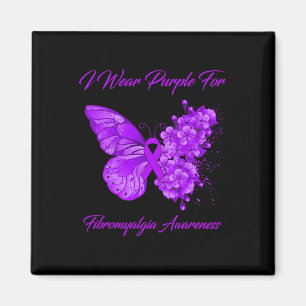 I Wear Purple For Fibromyalgia Awareness 2 Magnet