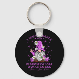 I Wear Purple For Fibromyalgia Awareness Day Warri Key Ring