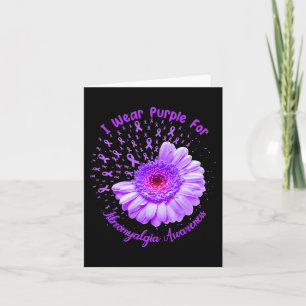 I Wear Purple For Fibromyalgia Awareness Survivor Card