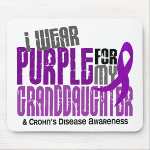 I Wear Purple For Granddaughter 6 Crohn’s Diseas Mouse Mat