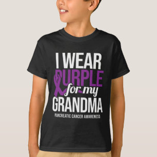 I Wear Purple For Grandma Pancreatic Cancer Awaren T-Shirt