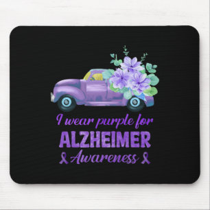 I Wear Purple For Heimerheimer Awareness Truck Flo Mouse Mat