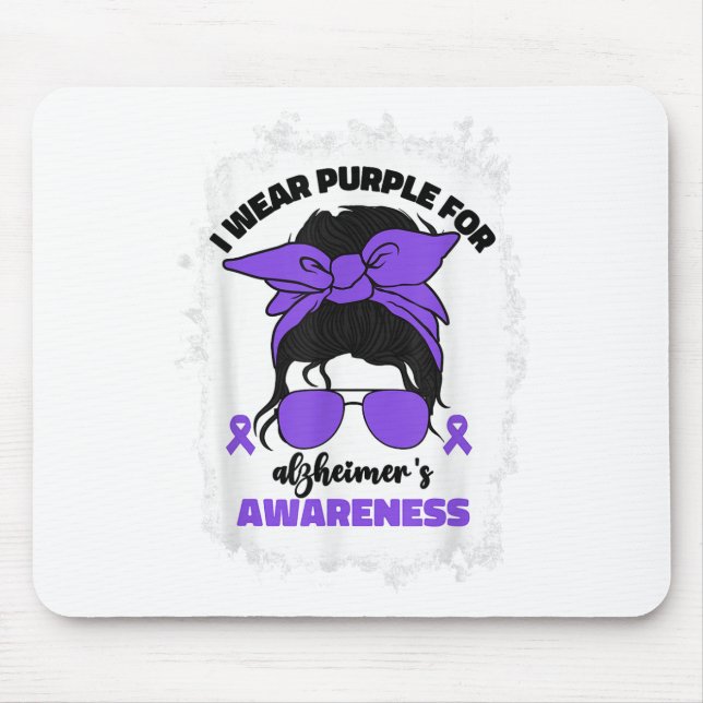 I Wear Purple For Heimers Awareness Month Heimer _ Mouse Mat (Front)