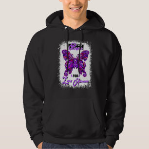 I Wear Purple For Lupus Awareness Butterfly Ribbon Hoodie