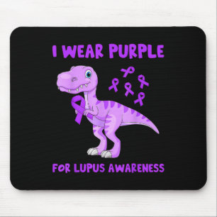 I Wear Purple For Lupus Awareness Toddler Kids Mouse Mat