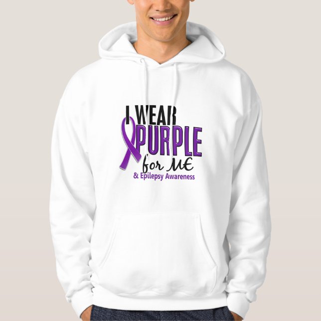 I Wear Purple For ME 10 Epilepsy Hoodie (Front)
