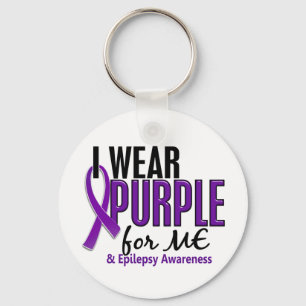 I Wear Purple For ME 10 Epilepsy Key Ring