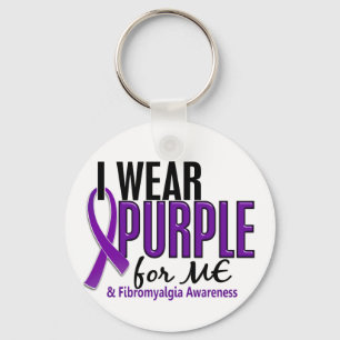 I Wear Purple For ME 10 Fibromyalgia Key Ring