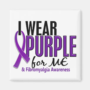 I Wear Purple For ME 10 Fibromyalgia Magnet
