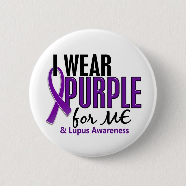 I Wear Purple For ME 10 Lupus 6 Cm Round Badge (Front)
