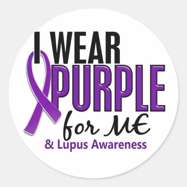 I Wear Purple For ME 10 Lupus Classic Round Sticker (Front)