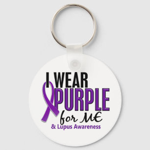I Wear Purple For ME 10 Lupus Key Ring