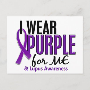 I Wear Purple For ME 10 Lupus Postcard